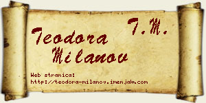 Teodora Milanov vizit kartica